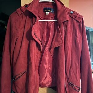 Small Maroon Suede Jacket